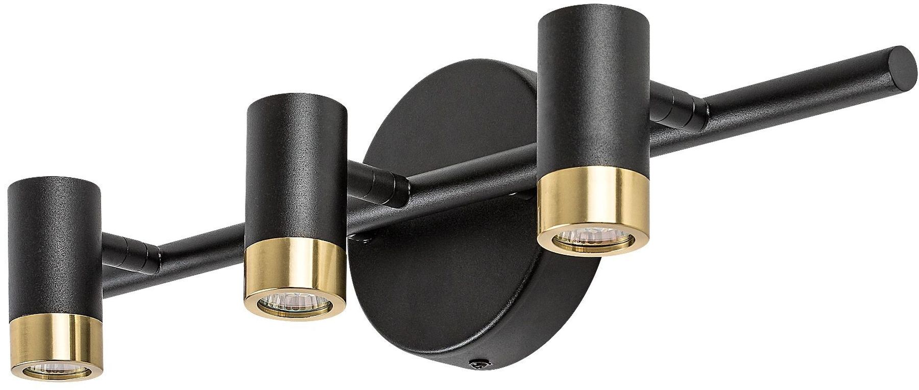 Rabalux Kadir lámpara de pared 3x9 W negro-transparente-oro 75042