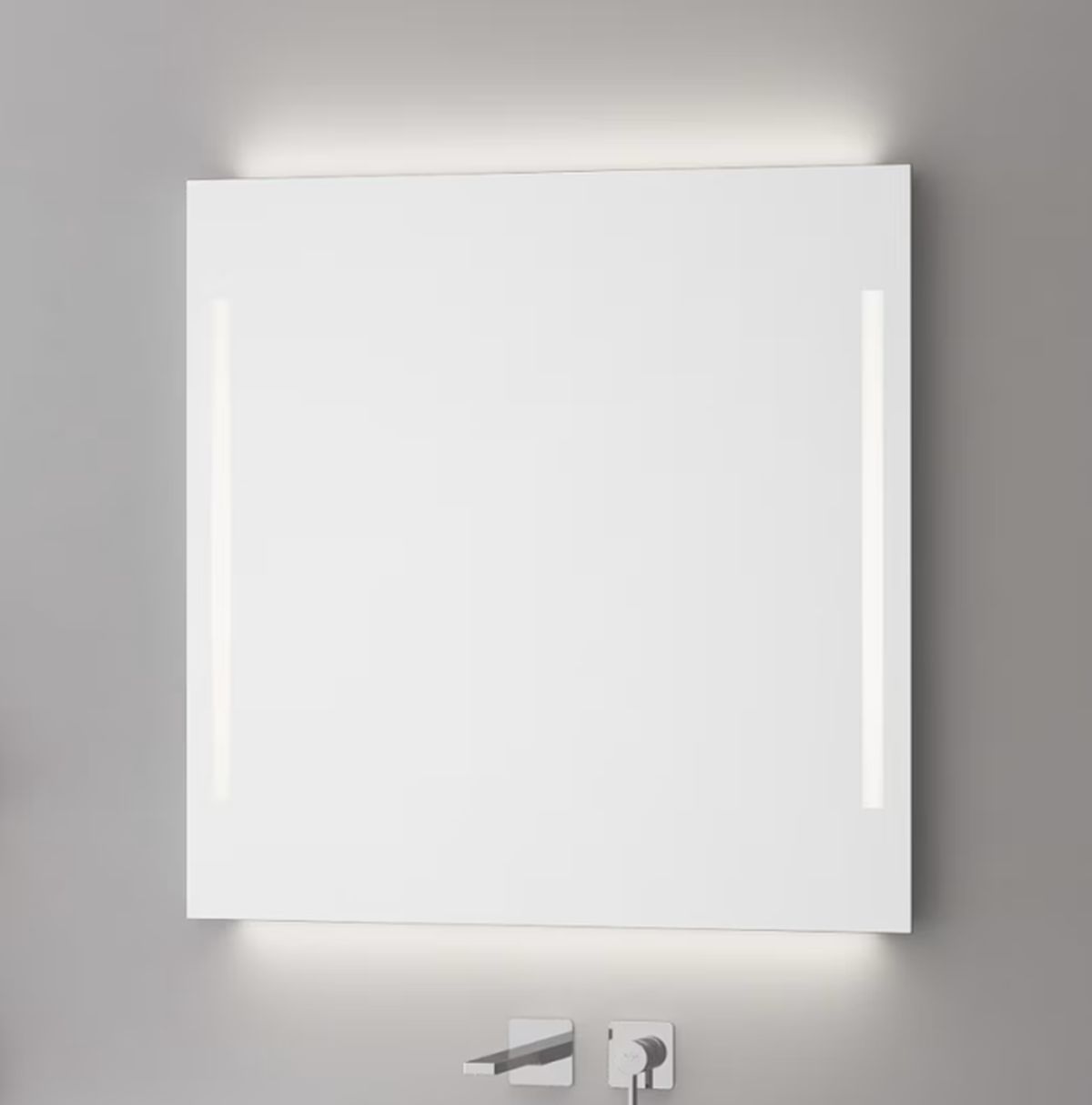 Kronenbach Sun espejo 60x70 cm rectangular con iluminación plata US607082KBSNLEDN