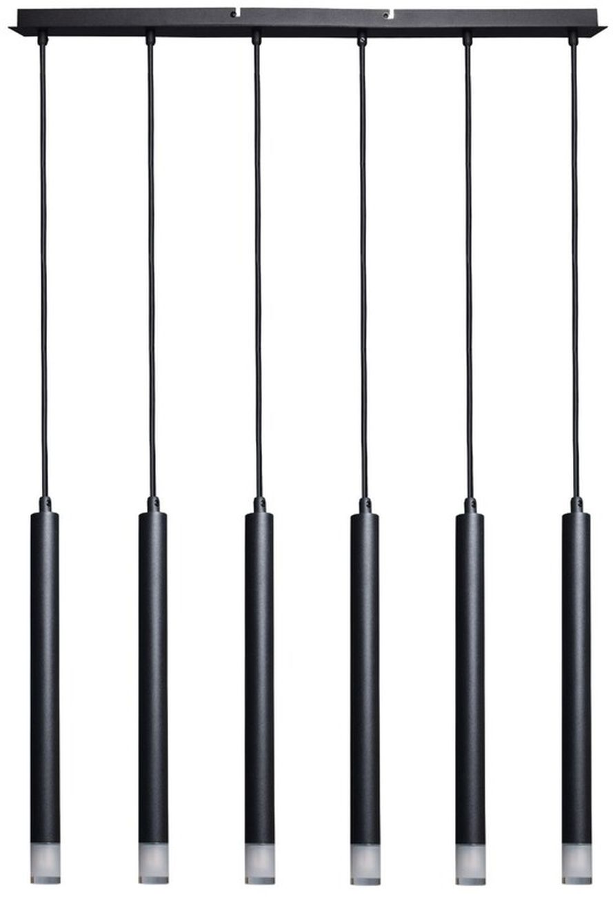 Rabalux Ramira lámpara colgante 6x5 W negro-transparente 72362