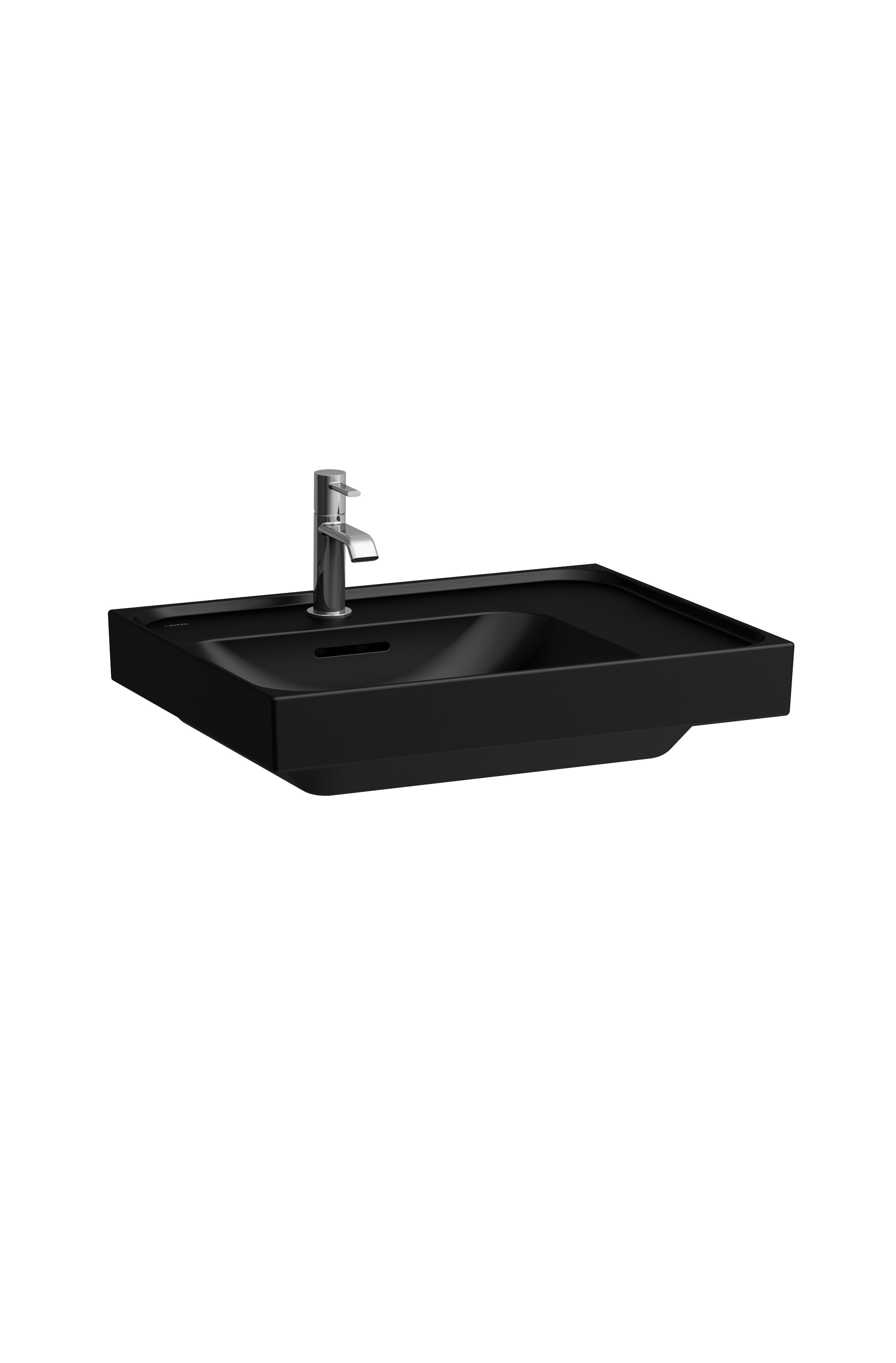 Laufen Meda lavabo 60x46 cm rectangular para mueble negro H8171117161041
