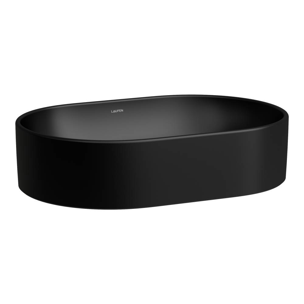 Laufen Savoy lavabo 55x38 cm oval sobre encimera negro H8129447161121