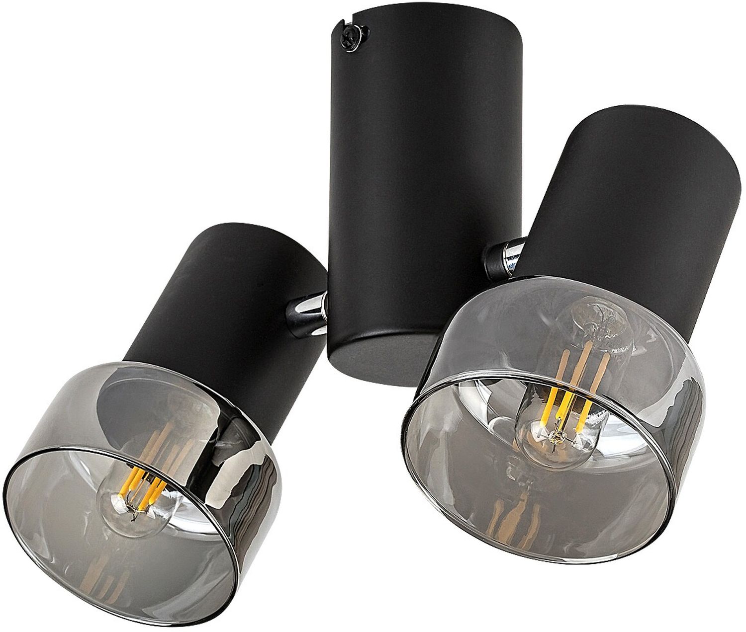 Rabalux Hatice lámpara de techo 2x15 W negro-ahumado 73053