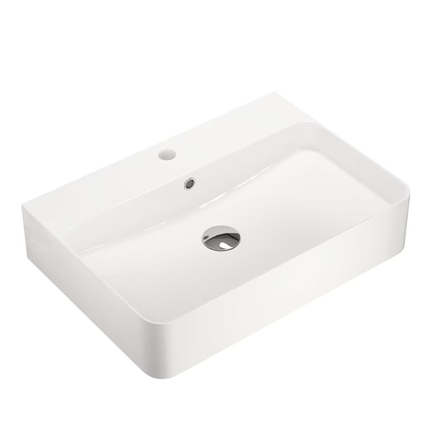 Kronenbach Cube lavabo 60x42 cm rectangular sobre encimera blanco KB733400CU