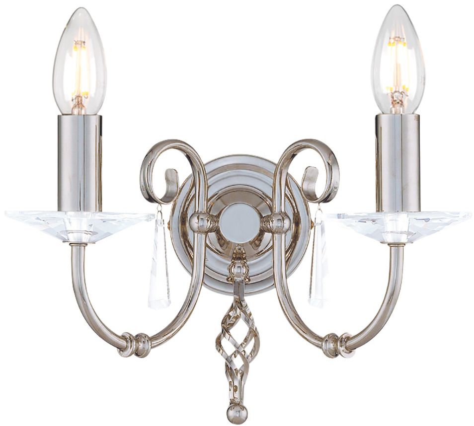 Elstead Lighting Aegean lámpara de pared 2x60 W níquel AG2-POL-NICKEL