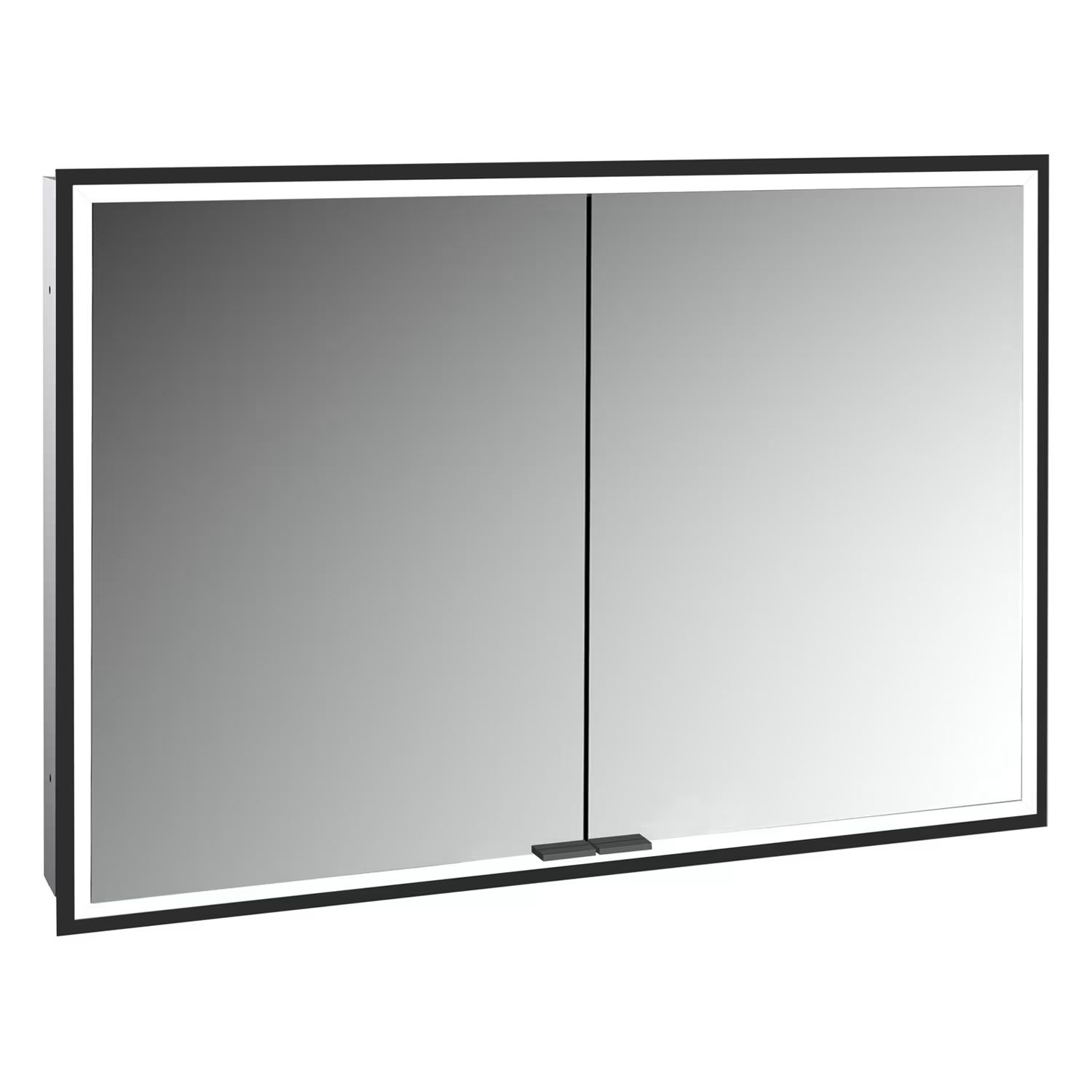 Kronenbach Cube 2.0 armario 100x17x70 cm con espejo negro KB100226MB