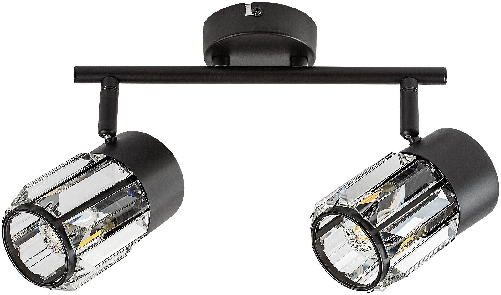 Rabalux Venaro lámpara de techo 2x15 W negro-transparente 73060