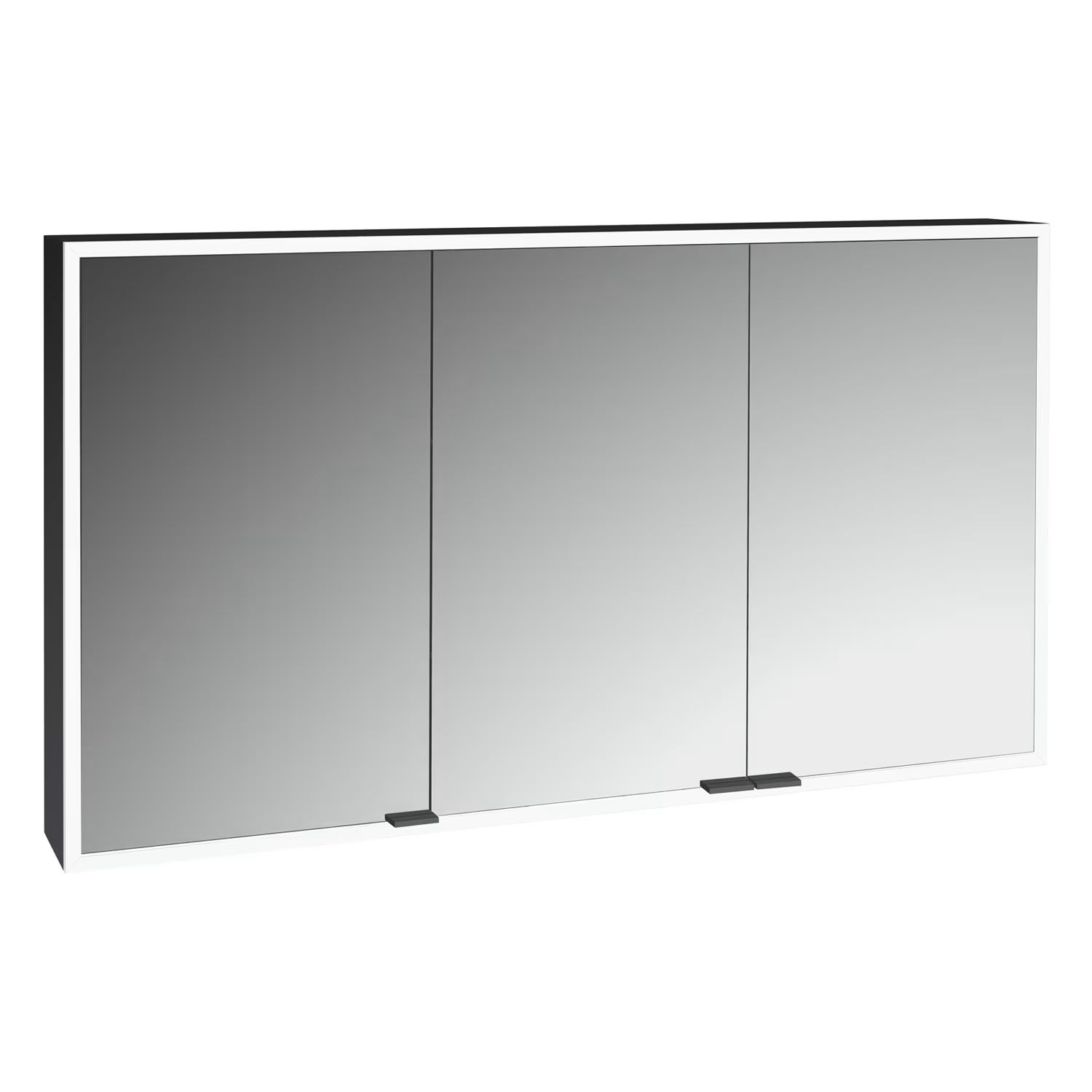 Kronenbach Cube 2.0 armario 120x17x70 cm con espejo negro KB100220MB