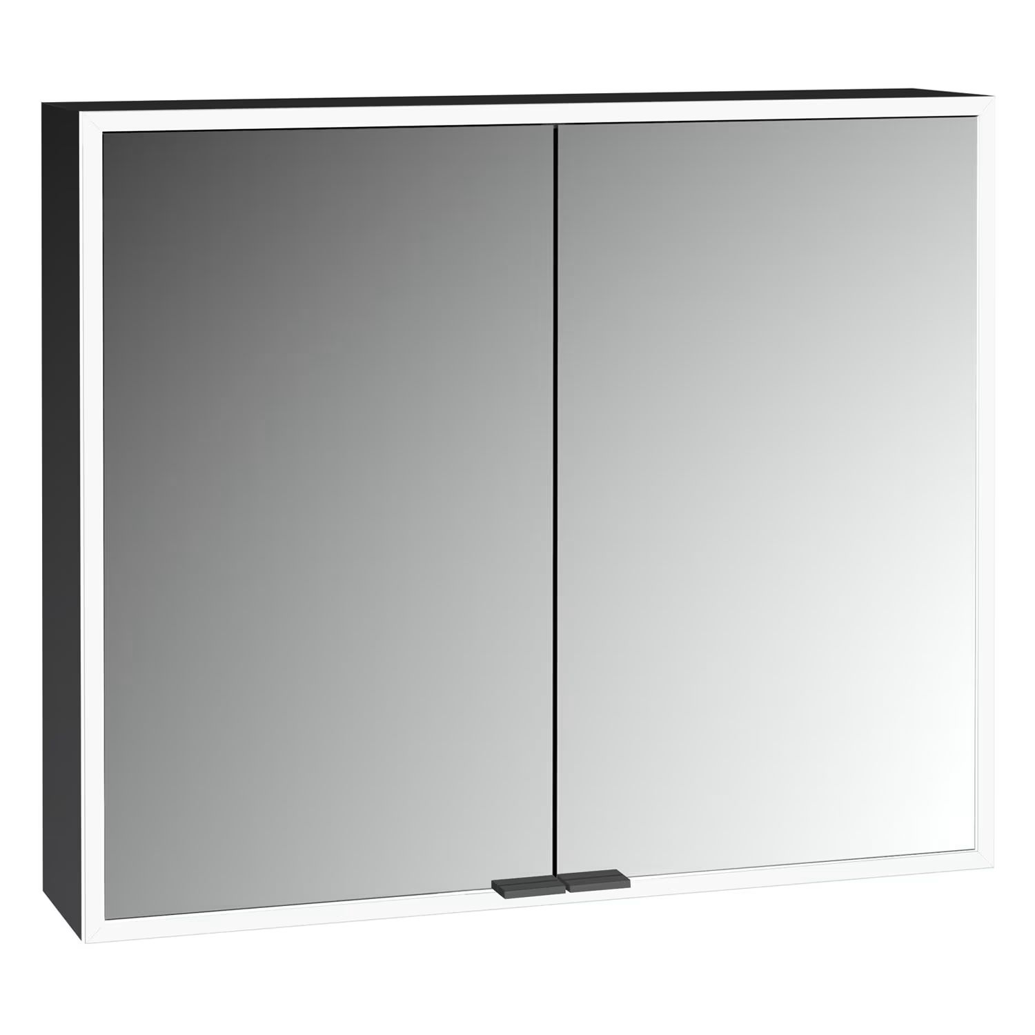 Kronenbach Cube 2.0 armario 80x17x70 cm con espejo negro KB100217MB
