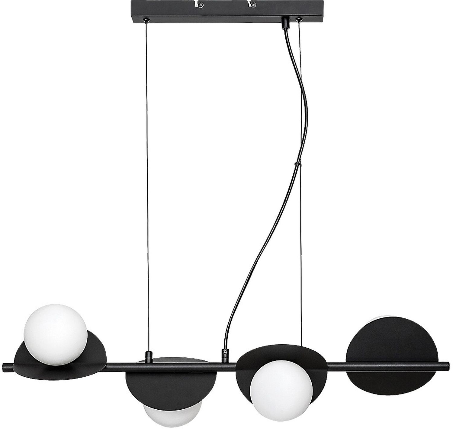 Rabalux Jules lámpara colgante 4x5 W blanco-negro 72225