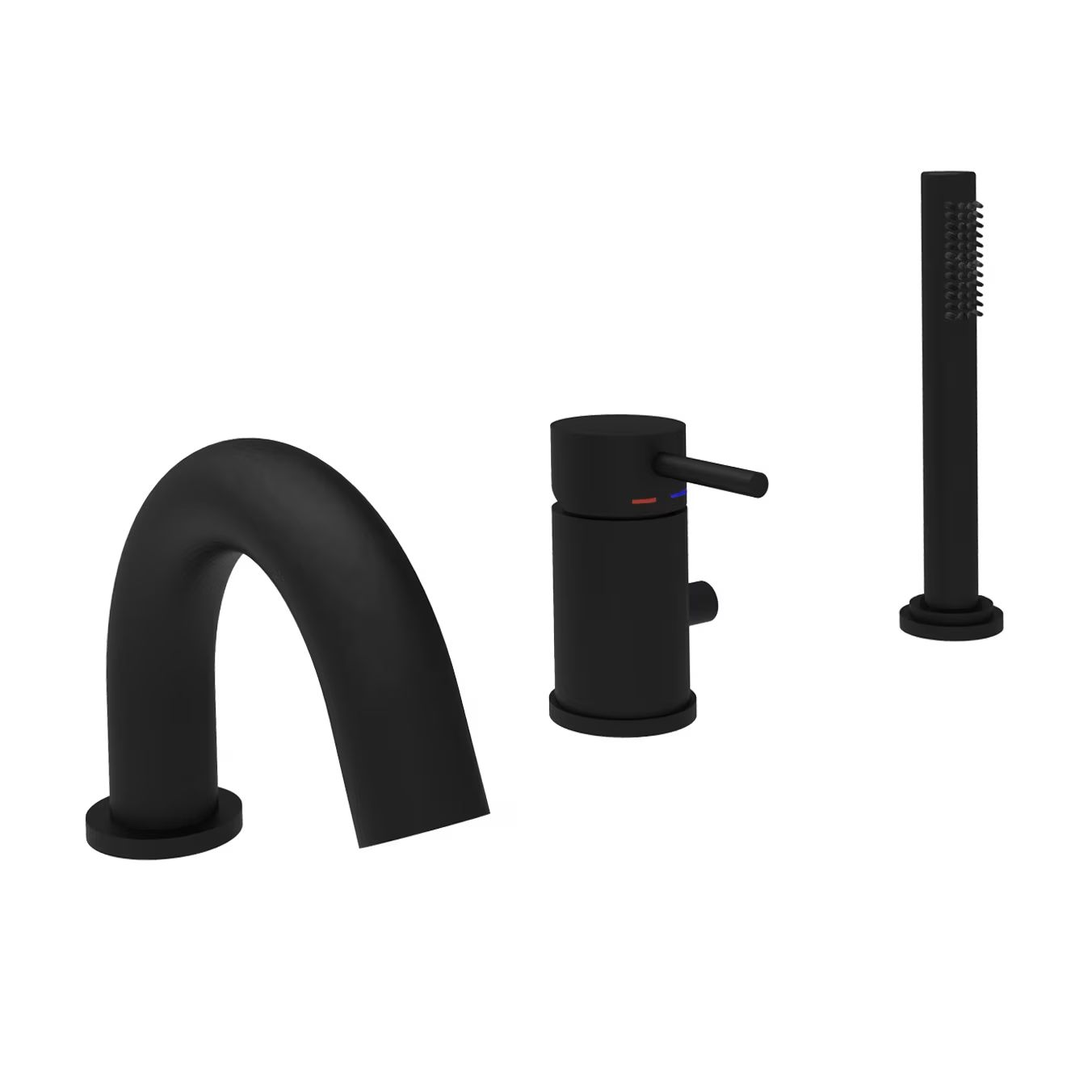 Kronenbach Lima 2.0 Black grifo de bañera y ducha en bañera negro 100.4206SMKB
