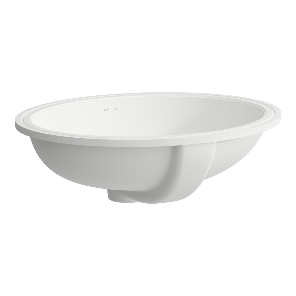 Laufen Savoy lavabo 50x41 cm oval bajo encimera blanco mate H8189437571551