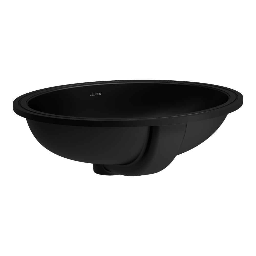 Laufen Savoy lavabo 50x41 cm oval bajo encimera negro H8189437161091