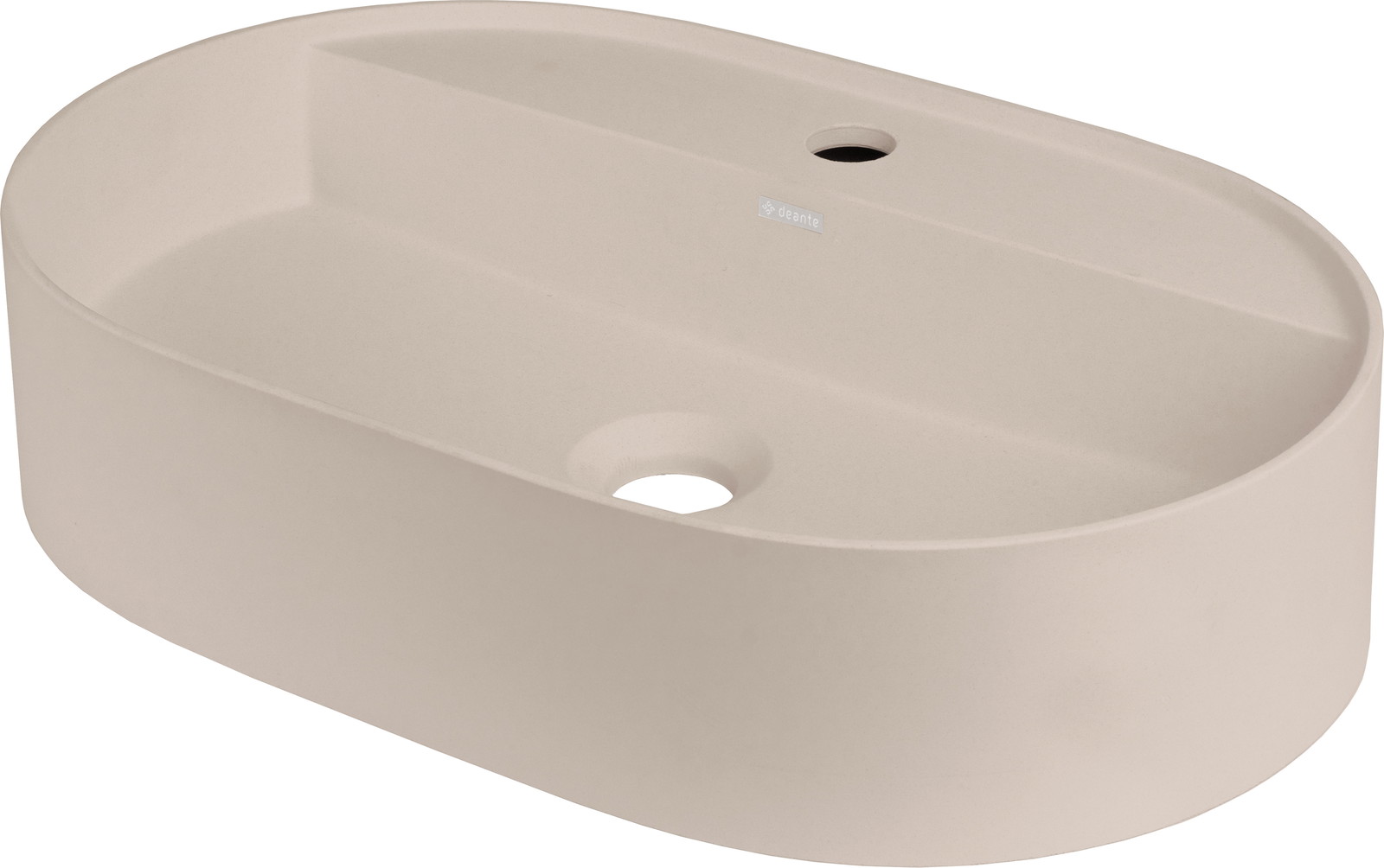 Deante Silia lavabo 55x35 cm oval sobre encimera marrón/beige CQS_5U6B