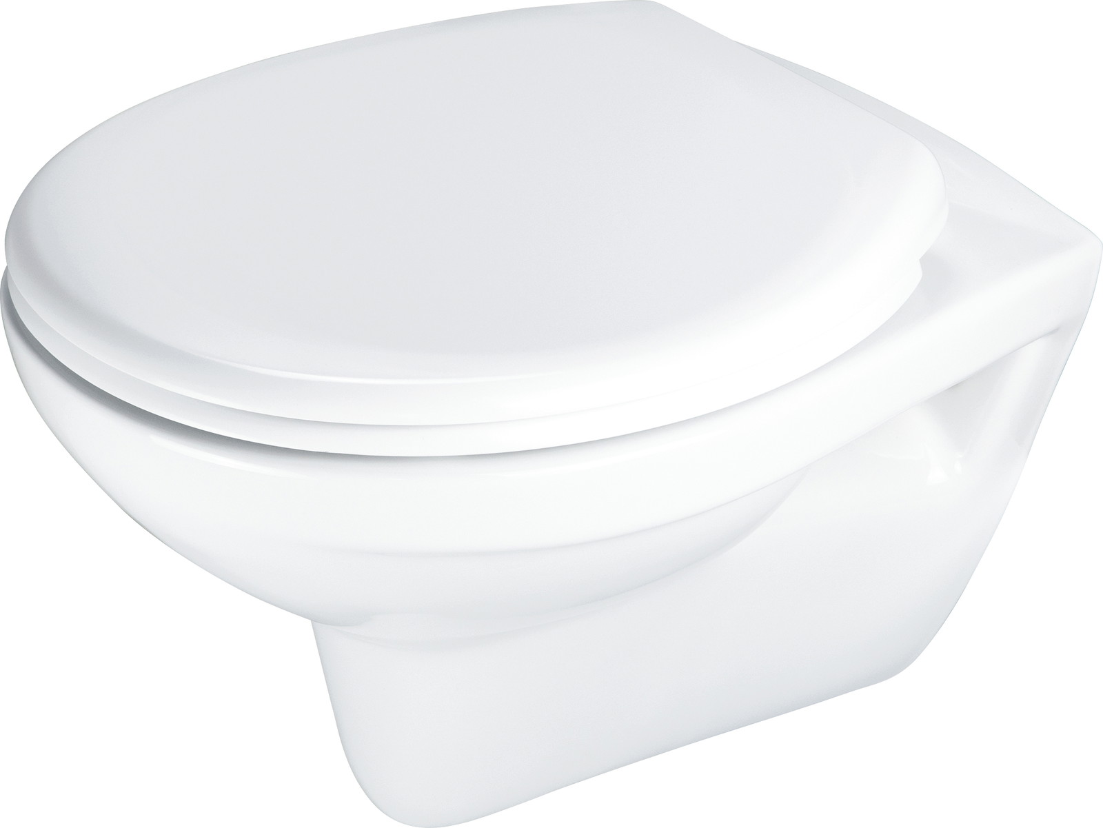 Deante Boro taza de inodoro con asiento de cierre suave suspendido sin reborde blanco brillante CMOD6SPW
