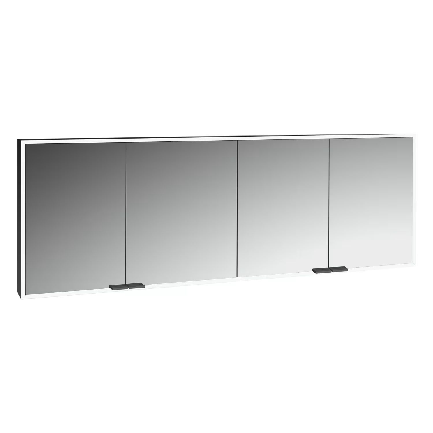Kronenbach Cube 2.0 armario 200x17x70 cm con espejo negro KB100223MB