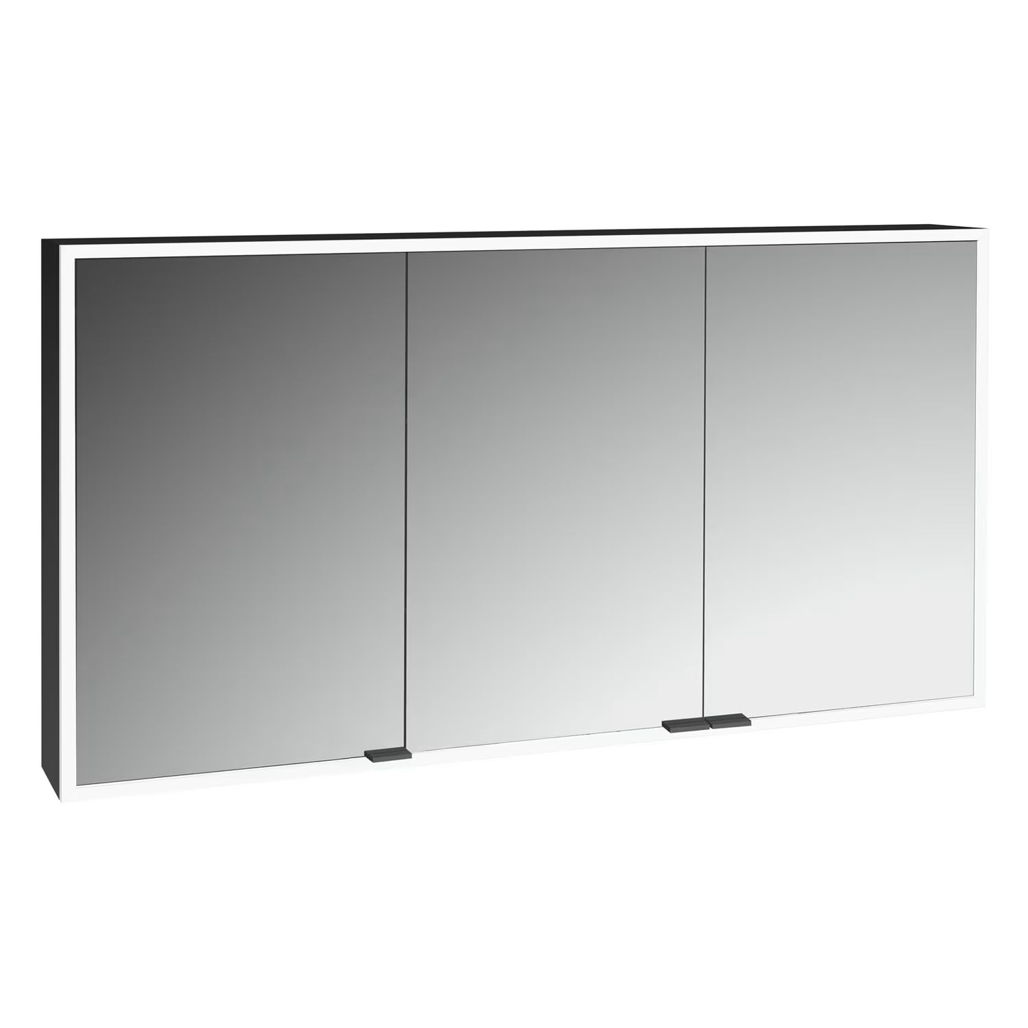 Kronenbach Cube 2.0 armario 130x17x70 cm con espejo negro KB100234MB
