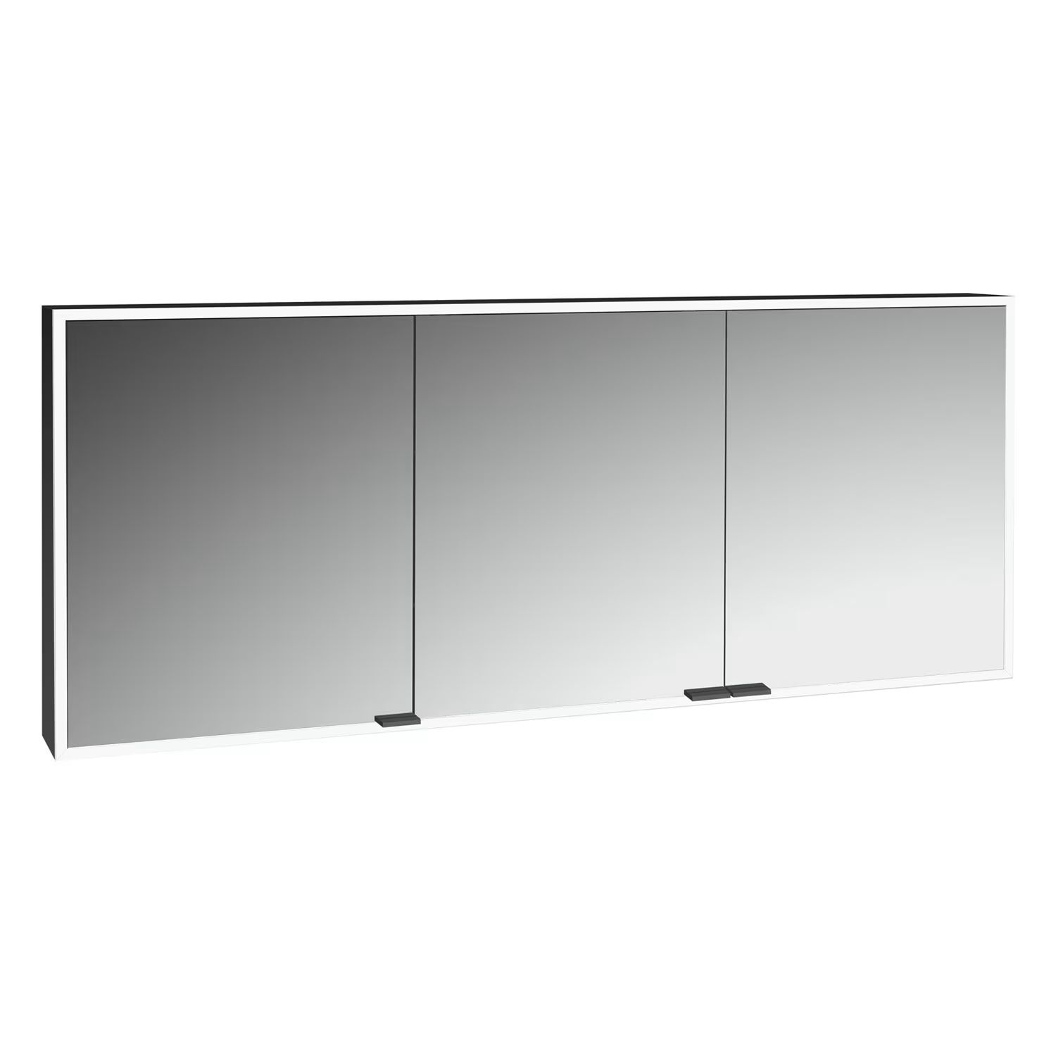Kronenbach Cube 2.0 armario 180x17x70 cm con espejo negro KB100238MB