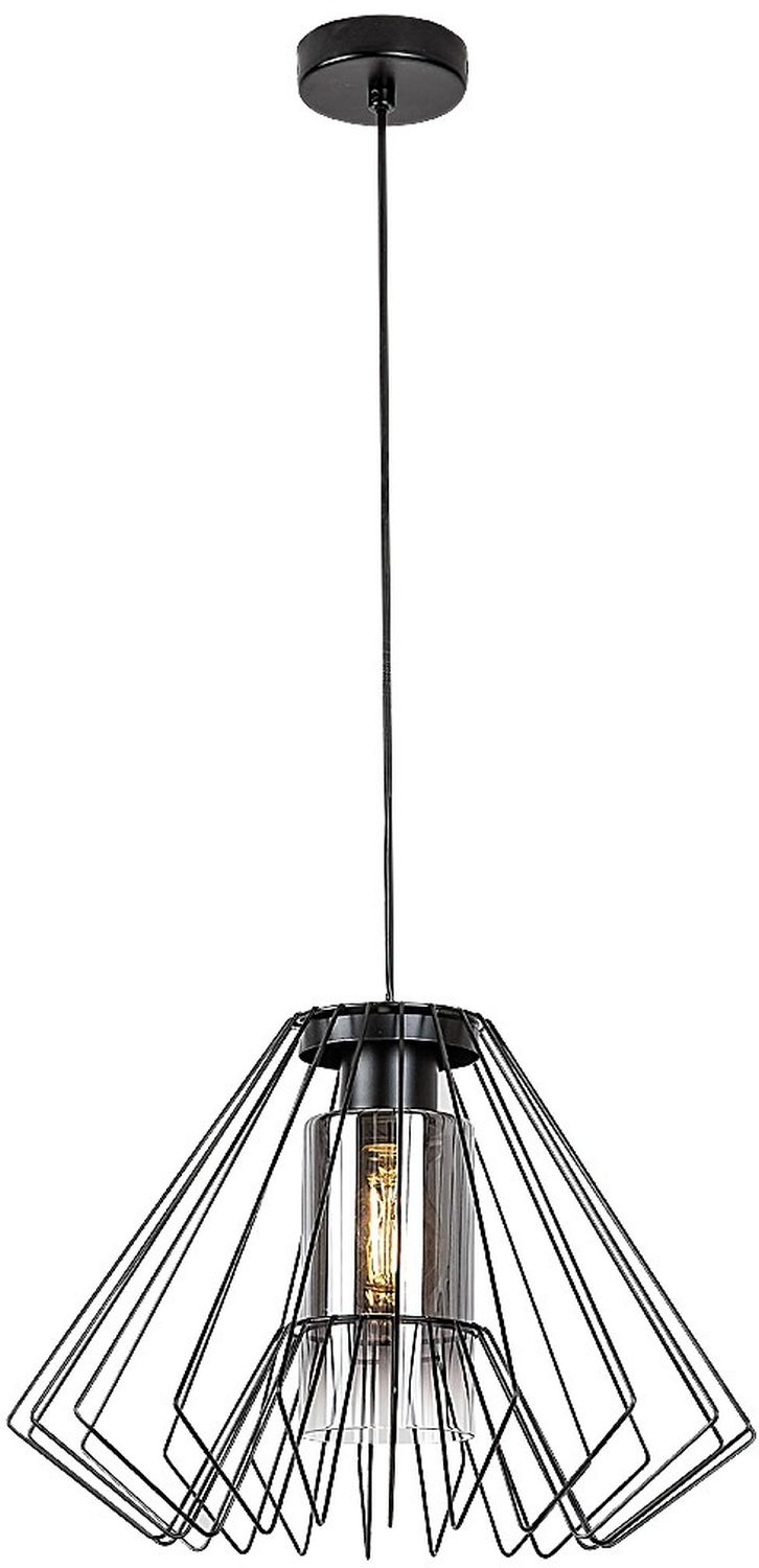 Rabalux Emerencia lámpara colgante 1x40 W negro-humado 72372