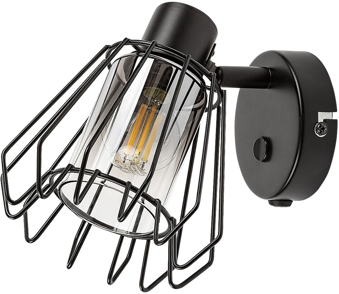 Rabalux Emerencia lámpara de pared 1x40 W negro-ahumado 73067