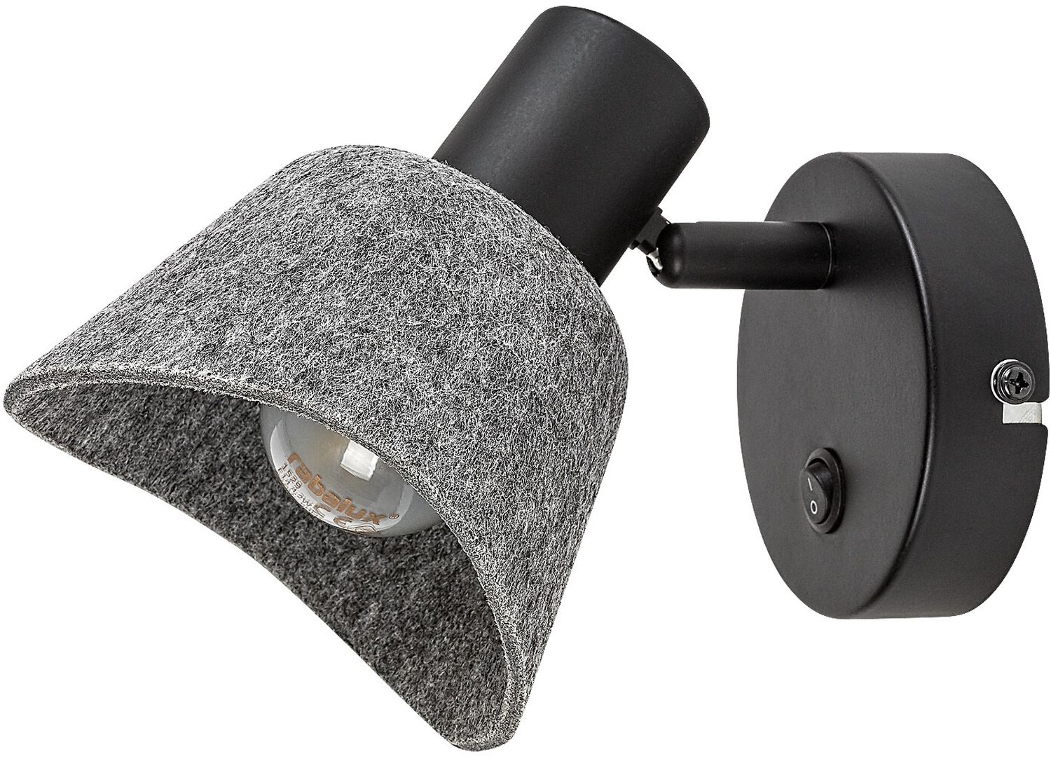 Rabalux Farelia lámpara de pared 1x10 W negro-gris 73005