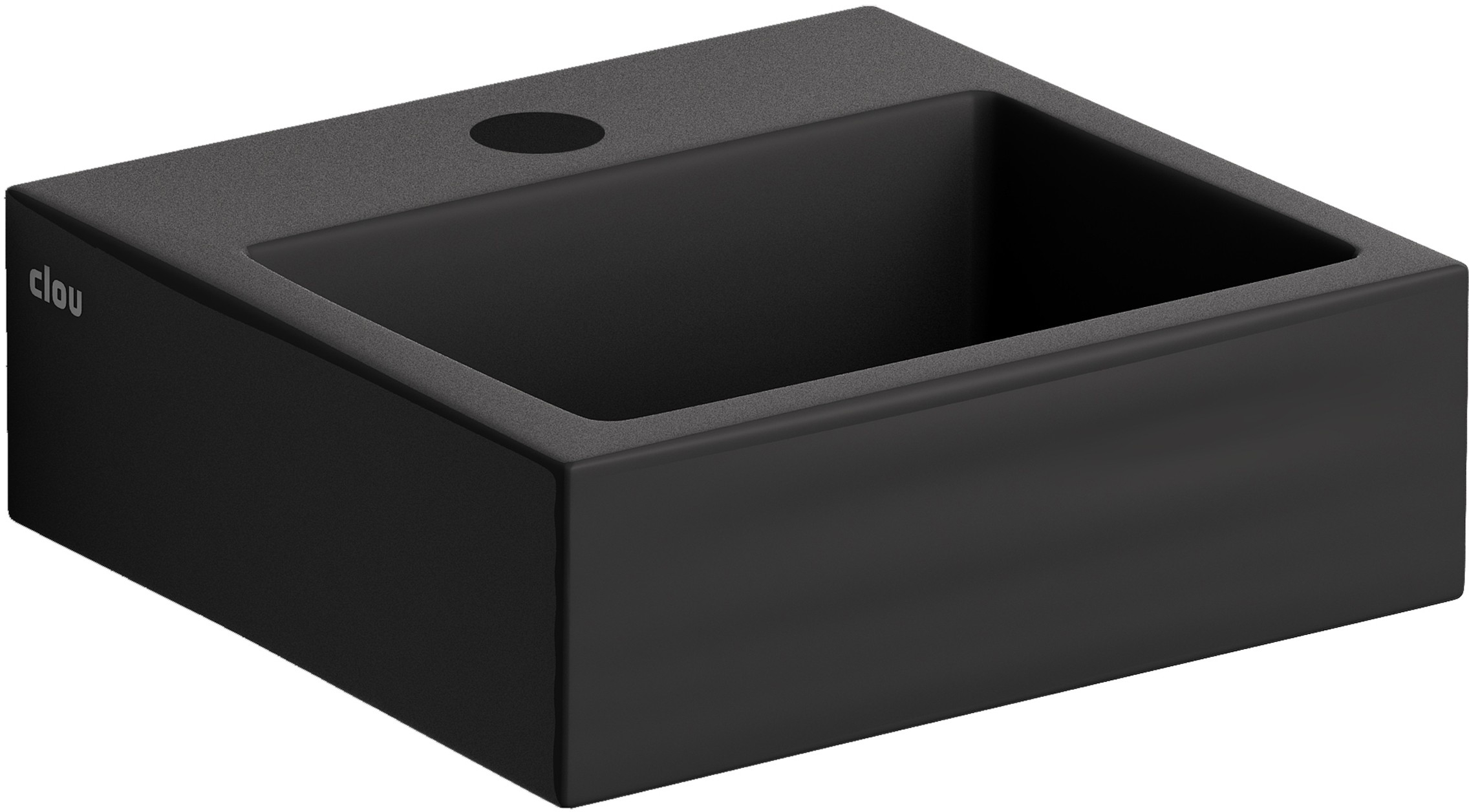 Clou Flush lavabo 28x27 cm rectangular clásico-sobre encimera negro CL/03.12010