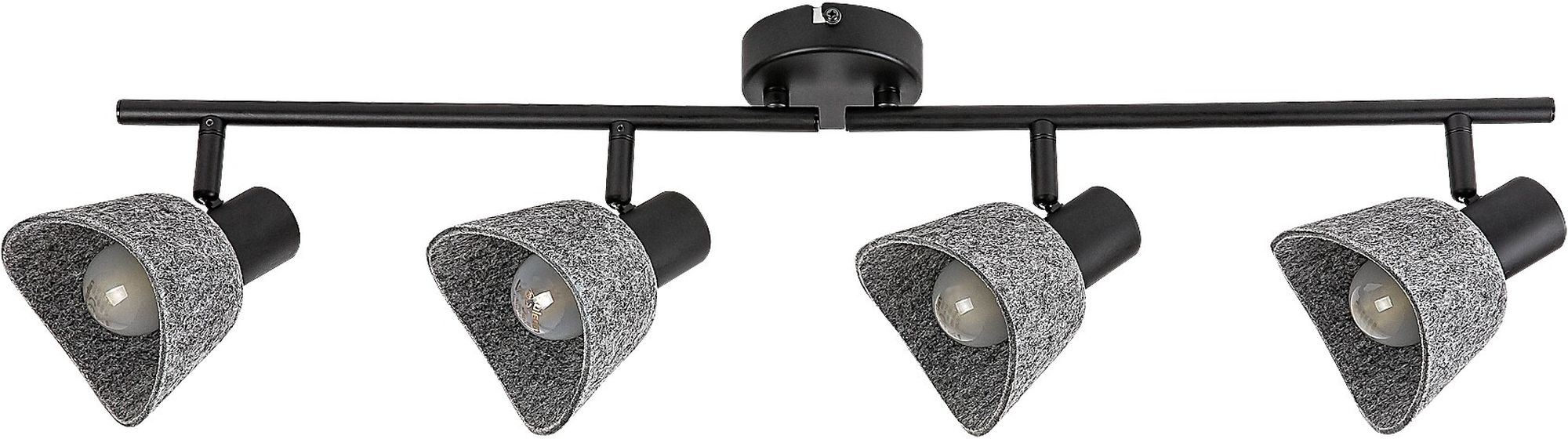 Rabalux Farelia lámpara de techo 4x10 W negro-gris 73008