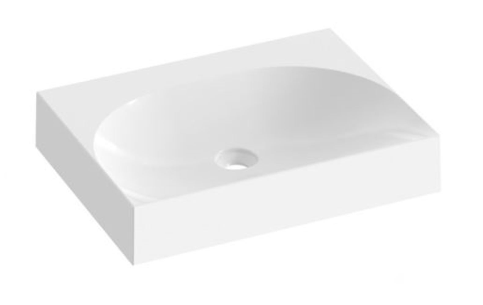 Ravak Lite lavabo 60x45 cm rectangular para mueble blanco XJX01360000