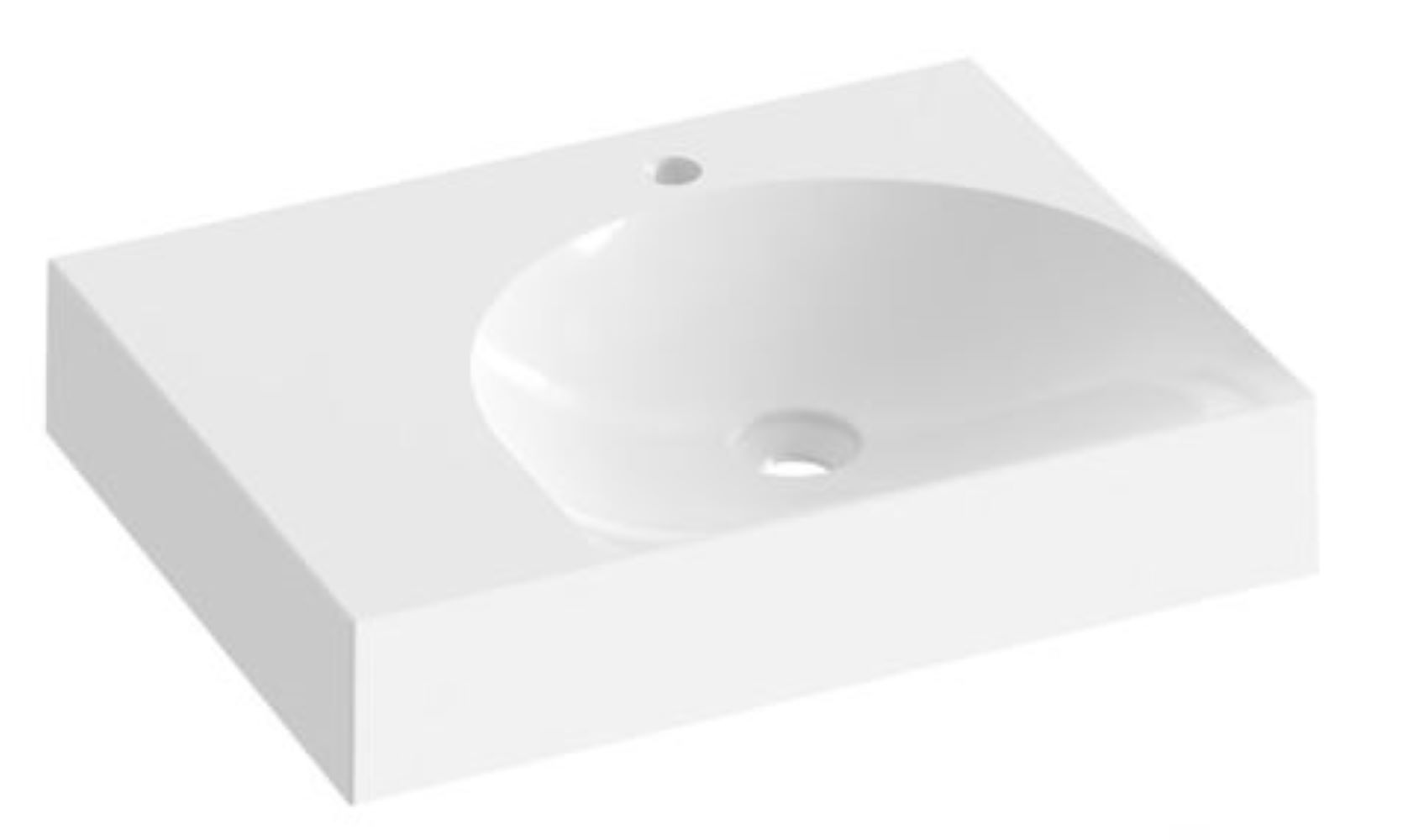 Ravak Lite lavabo 60x45 cm rectangular para mueble blanco XJXL1260000