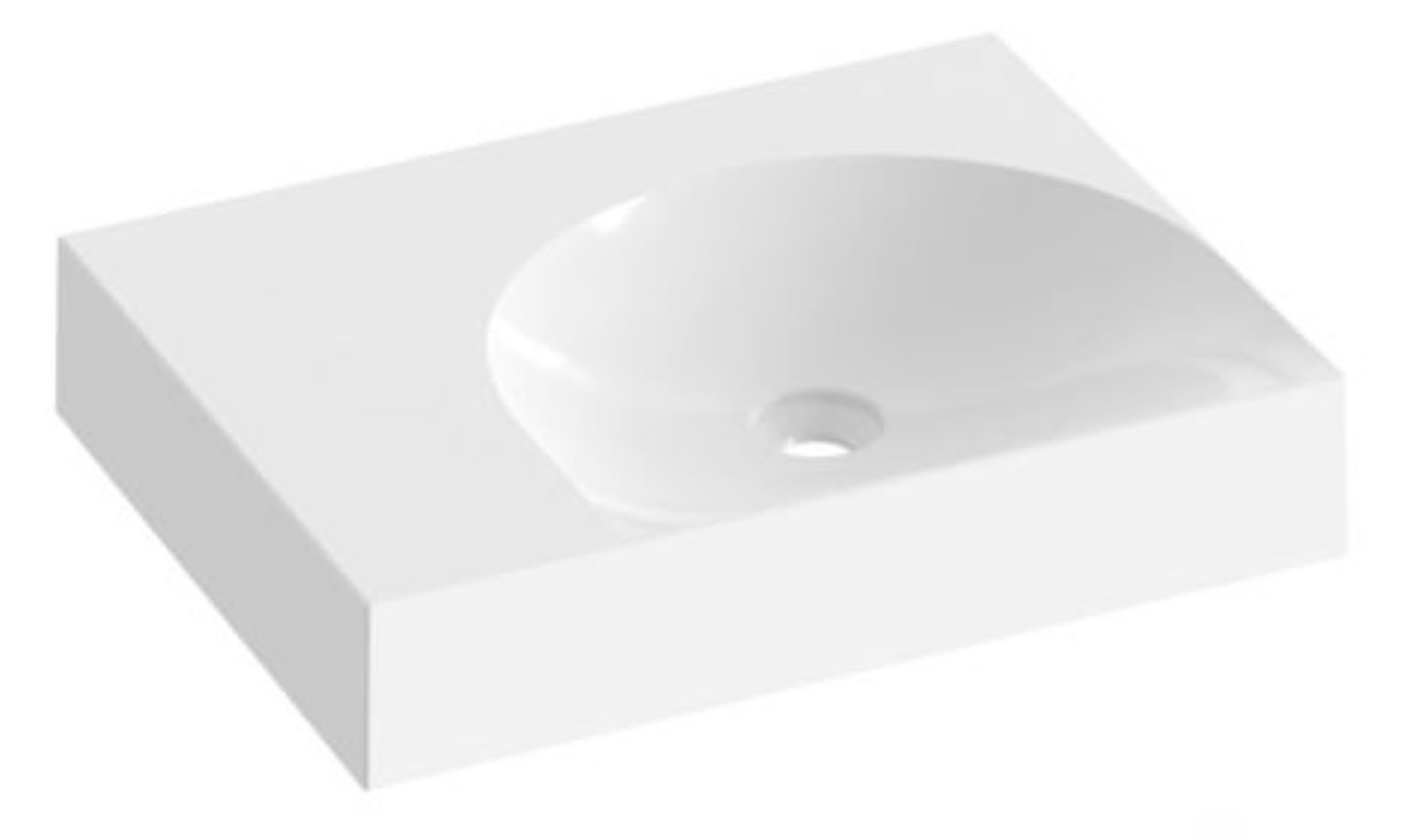 Ravak Lite lavabo 60x45 cm rectangular para mueble blanco XJXL1360000