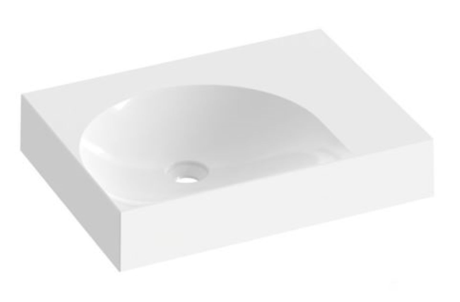 Ravak Lite lavabo 60x45 cm rectangular para mueble blanco XJXP1360000