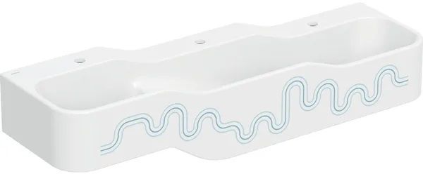 Geberit Bambini lavabo 140x39 cm clásico para niños blanco-azul 502.976.SX.1