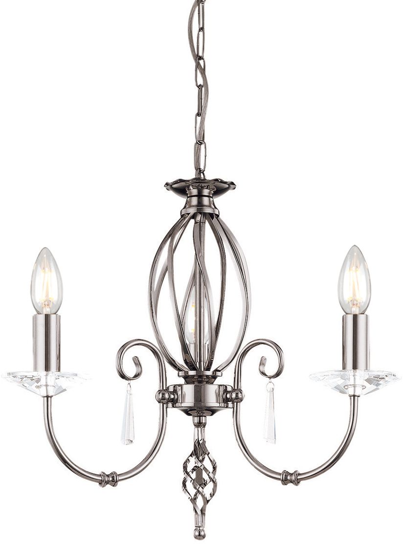 Elstead Lighting Aegean lámpara colgante 3x60 W níquel AG3-POL-NICKEL