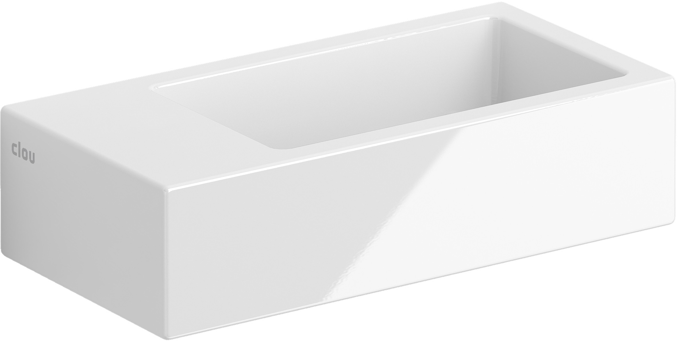 Clou Flush lavabo 36x18 cm rectangular clásico-sobre encimera blanco CL/03.03033