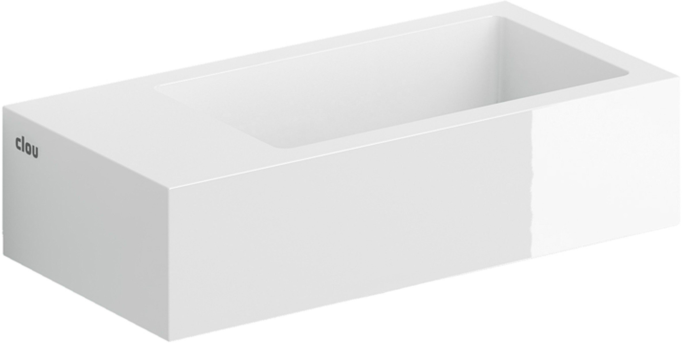 Clou Flush lavabo 36x18 cm rectangular clásico-sobre encimera blanco CL/03.08032