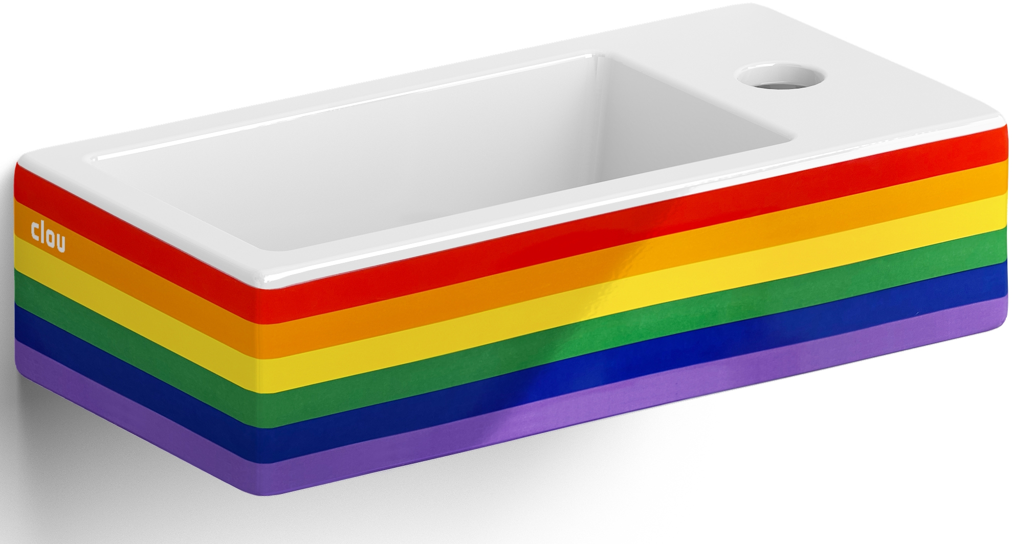 Clou Flush lavabo 36x18 cm rectangular clásico-sobre encimera blanco CL/03.69030