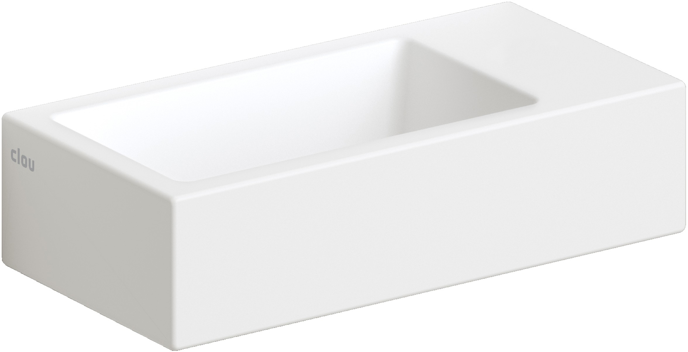 Clou Flush lavabo 36x18 cm rectangular clásico-sobre encimera blanco mate CL/03.02031