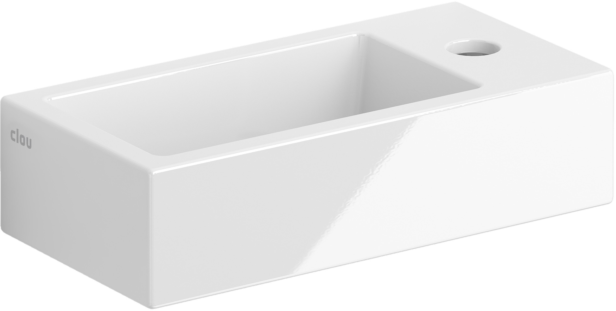 Clou Flush lavabo 36x18 cm rectangular clásico-sobre encimera blanco CL/03.03030