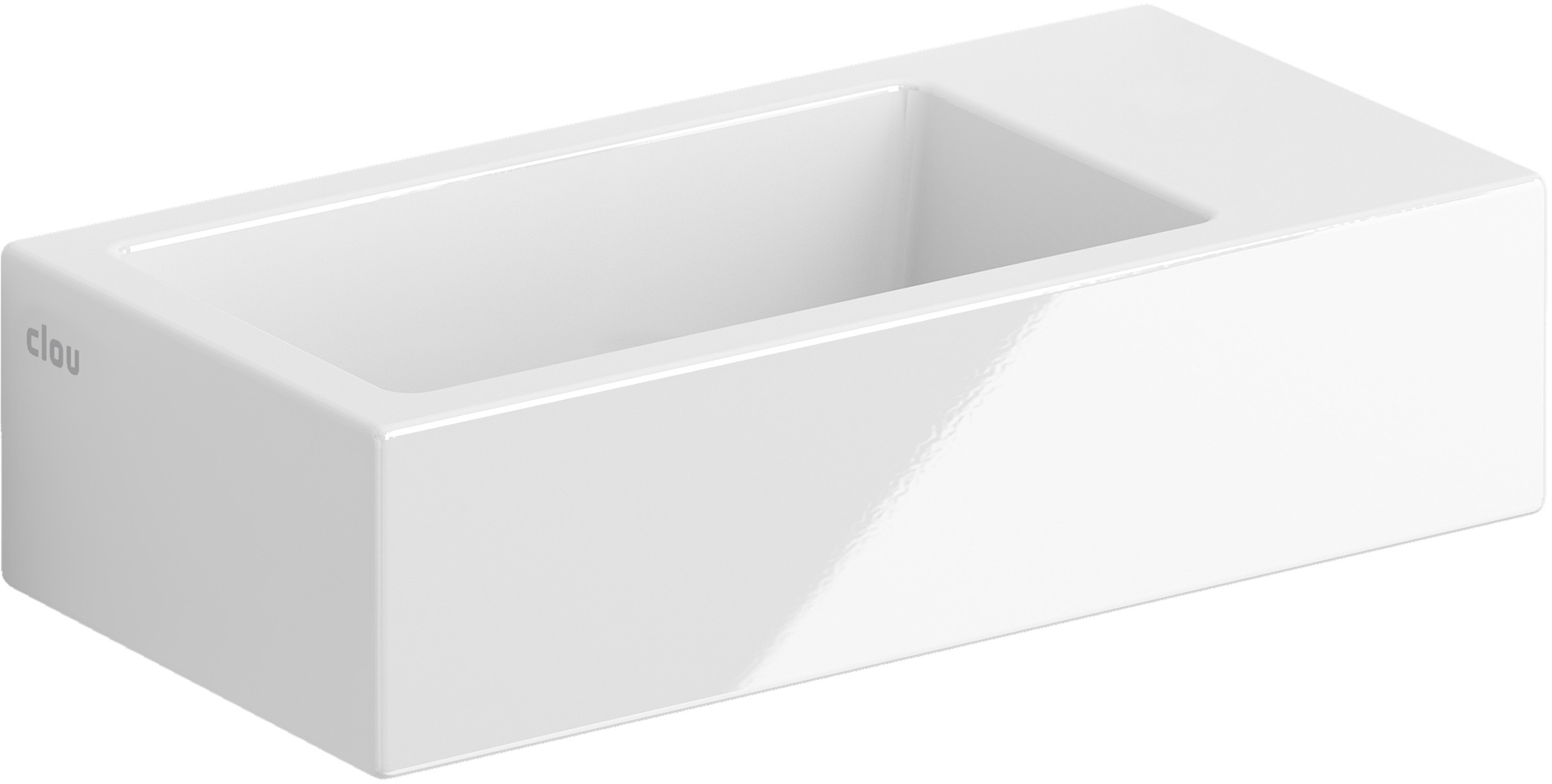 Clou Flush lavabo 36x18 cm rectangular clásico-sobre encimera blanco CL/03.03031