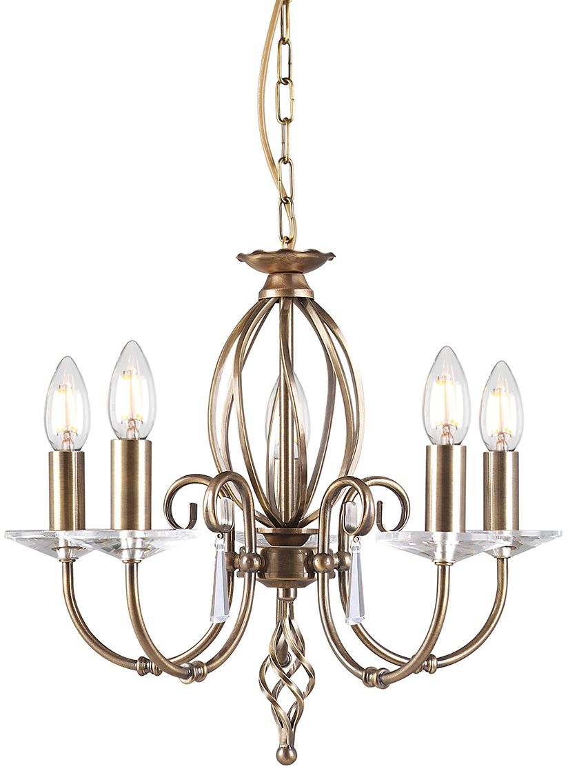 Elstead Lighting Aegean lámpara colgante 5x60 W latón AG5-AGED-BRASS