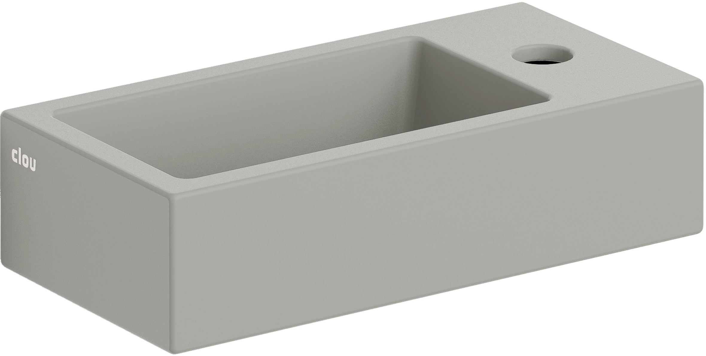 Clou Flush lavabo 36x18 cm rectangular clásico-sobre encimera gris/piedra CL/03.32030