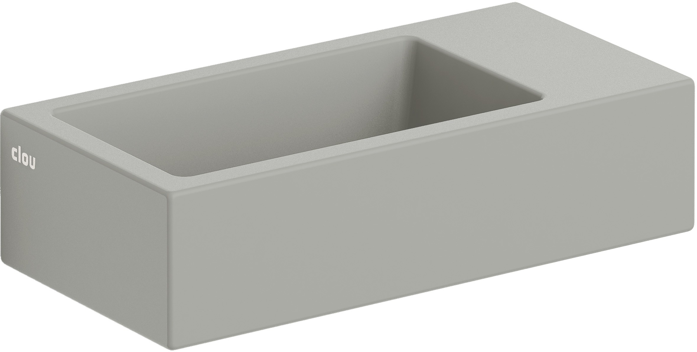 Clou Flush lavabo 36x18 cm rectangular clásico-sobre encimera gris/piedra CL/03.32031
