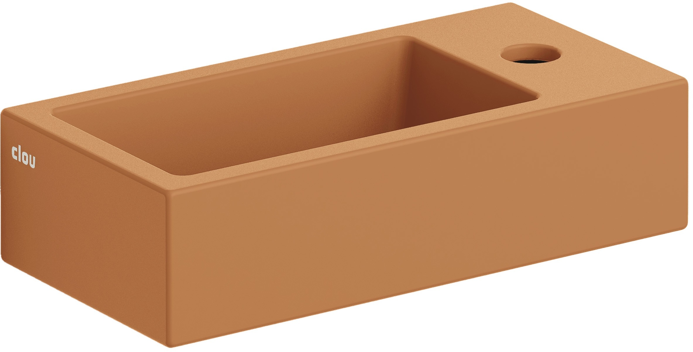 Clou Flush lavabo 36x18 cm rectangular clásico-sobre encimera marrón/beige mate CL/03.36030