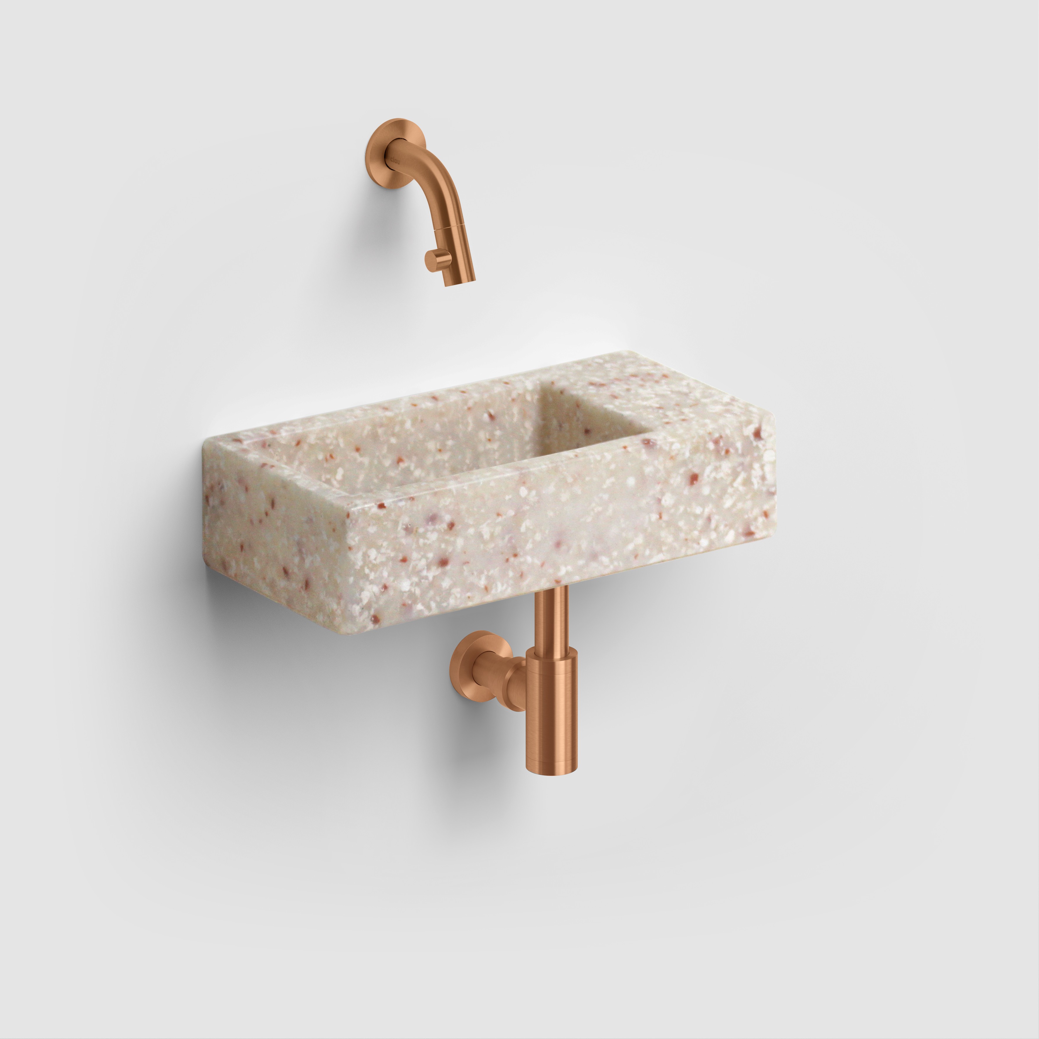 Clou Flush lavabo 36x18 cm rectangular clásico-sobre encimera marrón/beige CL/03.81031