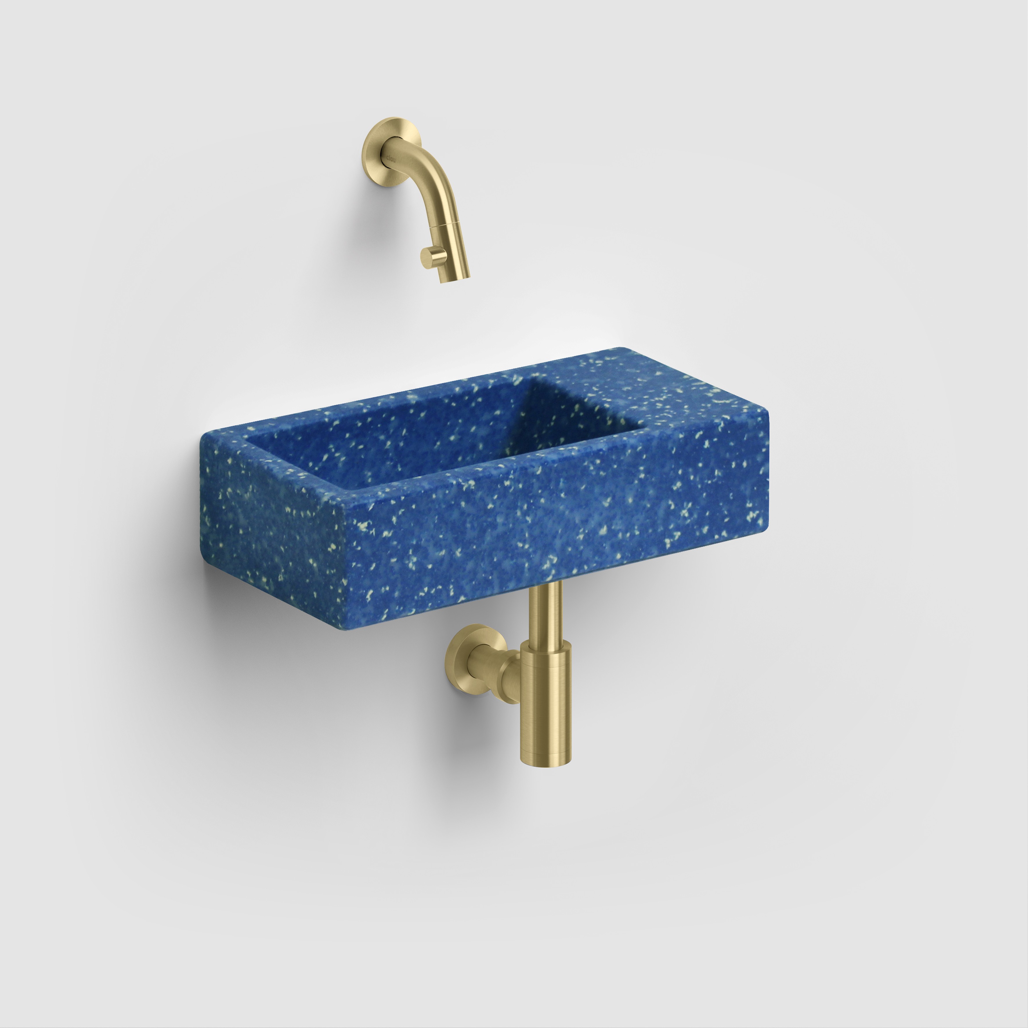 Clou Flush lavabo 36x18 cm rectangular clásico-sobre encimera azul CL/03.82031