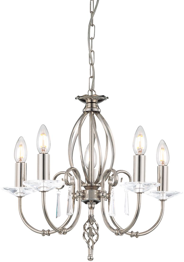 Elstead Lighting Aegean lámpara colgante 5x60 W níquel AG5-POL-NICKEL