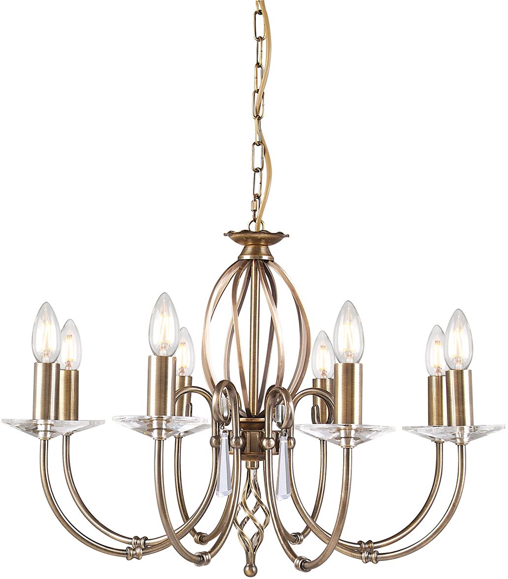 Elstead Lighting Aegean lámpara colgante x60 W latón AG8-AGED-BRASS