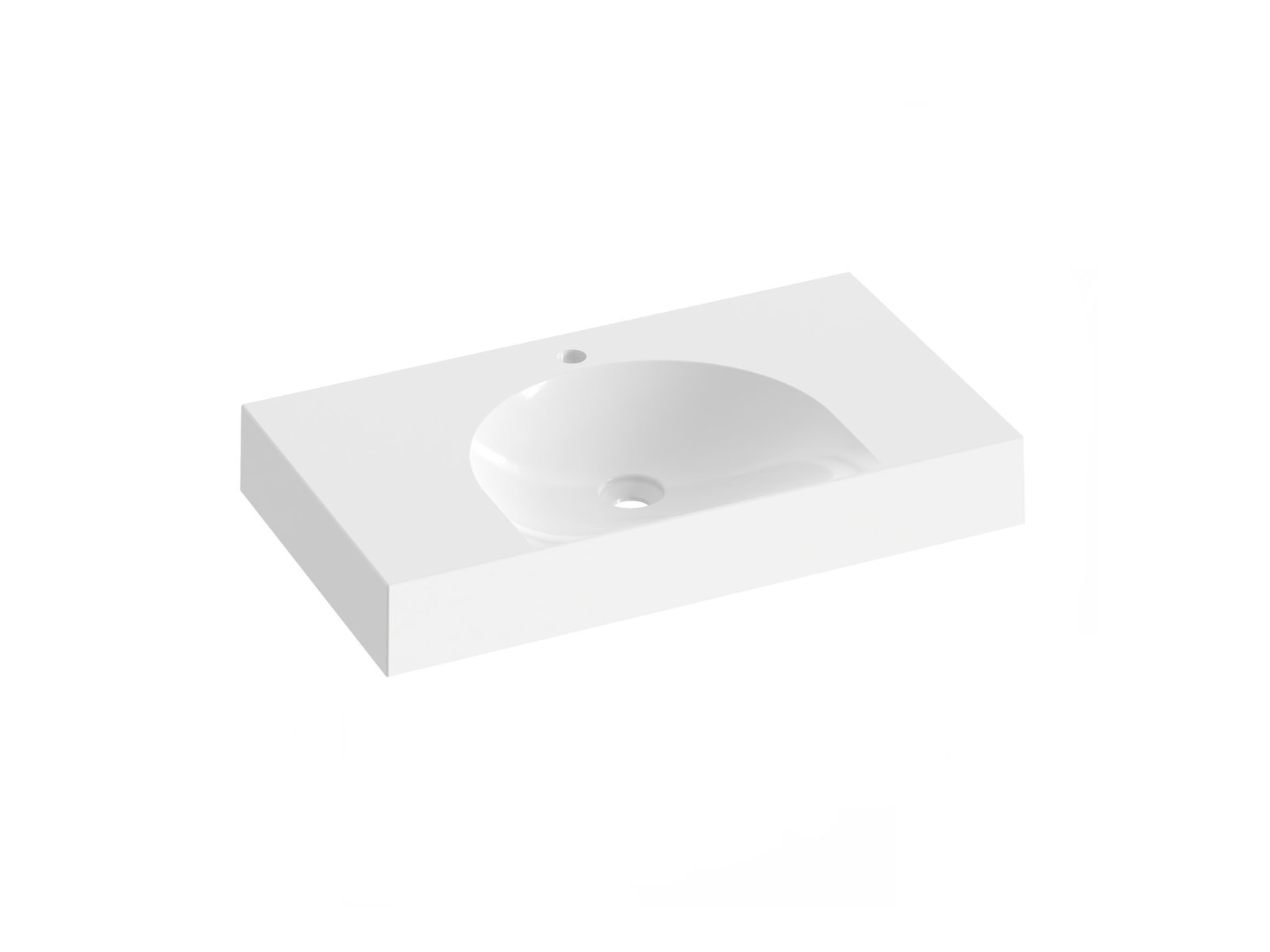 Ravak Lite lavabo 80x45 cm rectangular para mueble blanco XJX01280004
