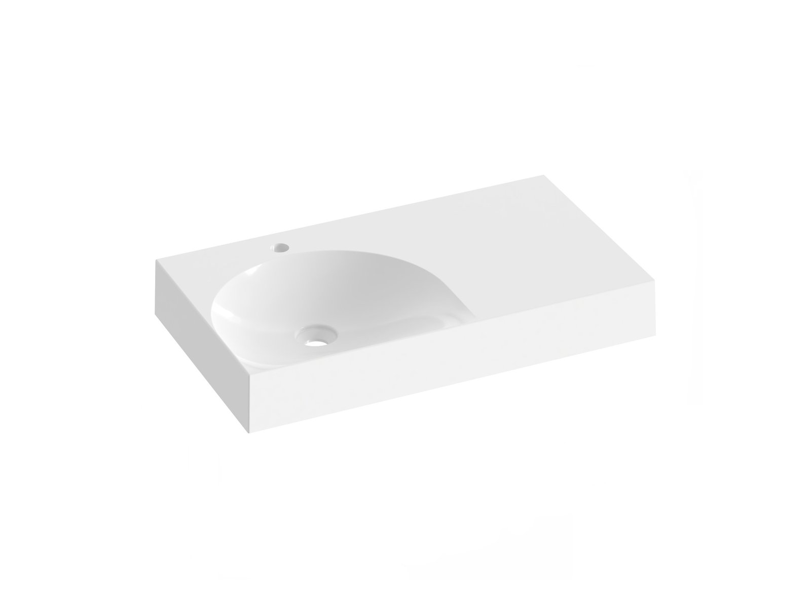 Ravak Lite lavabo 80x45 cm rectangular para mueble blanco XJXP1280000