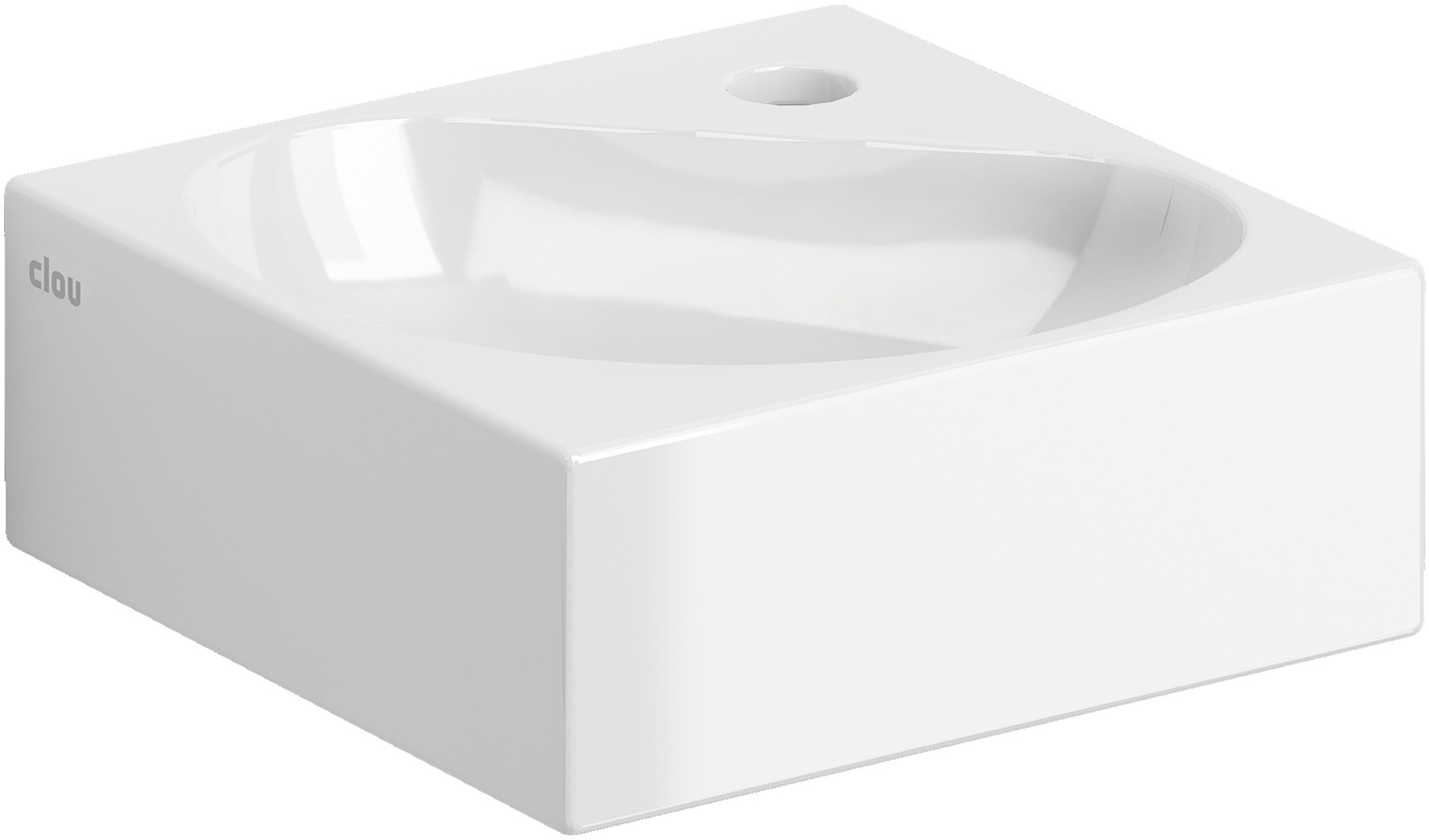 Clou Flush lavabo 27x27 cm cuadrada clásico-sobre encimera blanco CL/03.03050