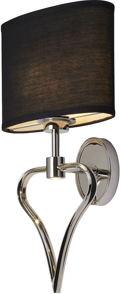 Elstead Lighting Falmouth lámpara de pared 2x3 W negro-cromo BATH-FALMOUTH-PC